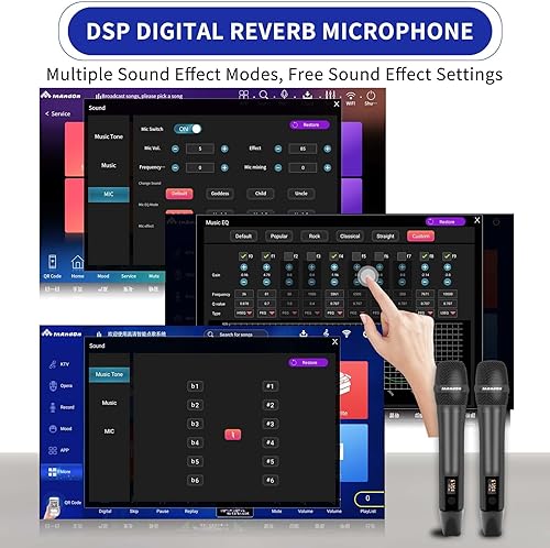 Miniatura 2 de Inandon Nueva máquina de karaoke 2023 pantalla táctil de 156 control de aplicación de teléfono descarga gratuita en la nube sistema de karaoke todo