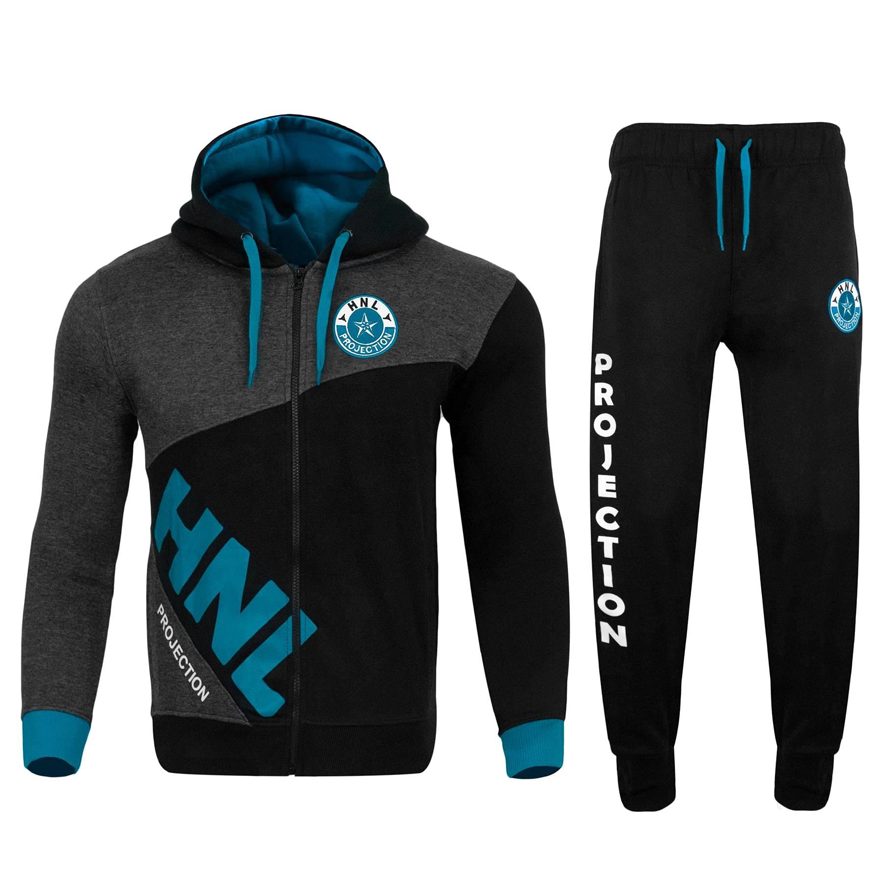 A2z Men's Blue Fleece Tracksuit Zipped - T.s Hnl Dady 6XL