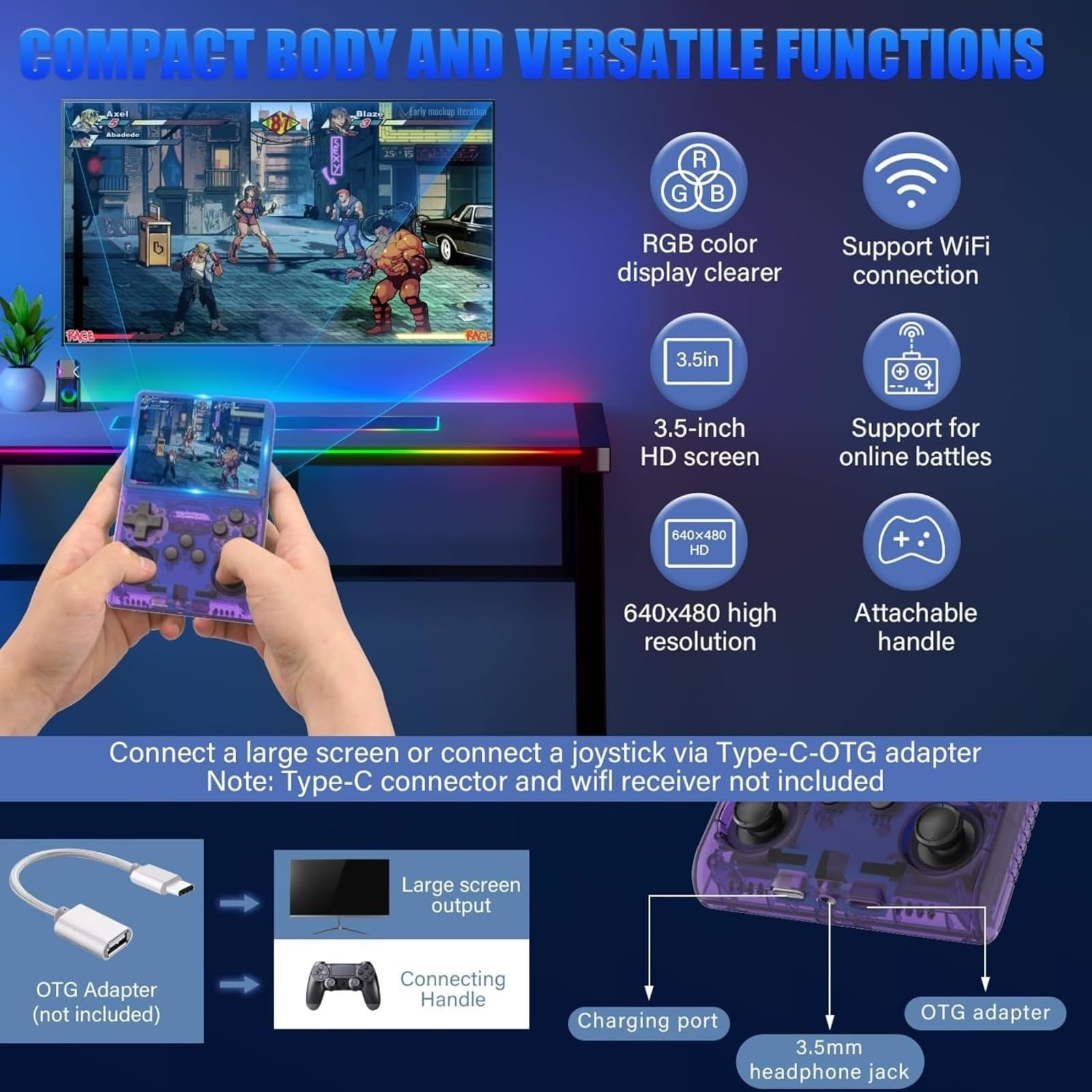 Esta consola de juegos portátil cuenta con 20.000 juegos retro integrados, funciona en un sistema Linux de código abierto y viene con una tarjeta TF de 64/128 GB, una pantalla IPS de 3.5 pulgadas y