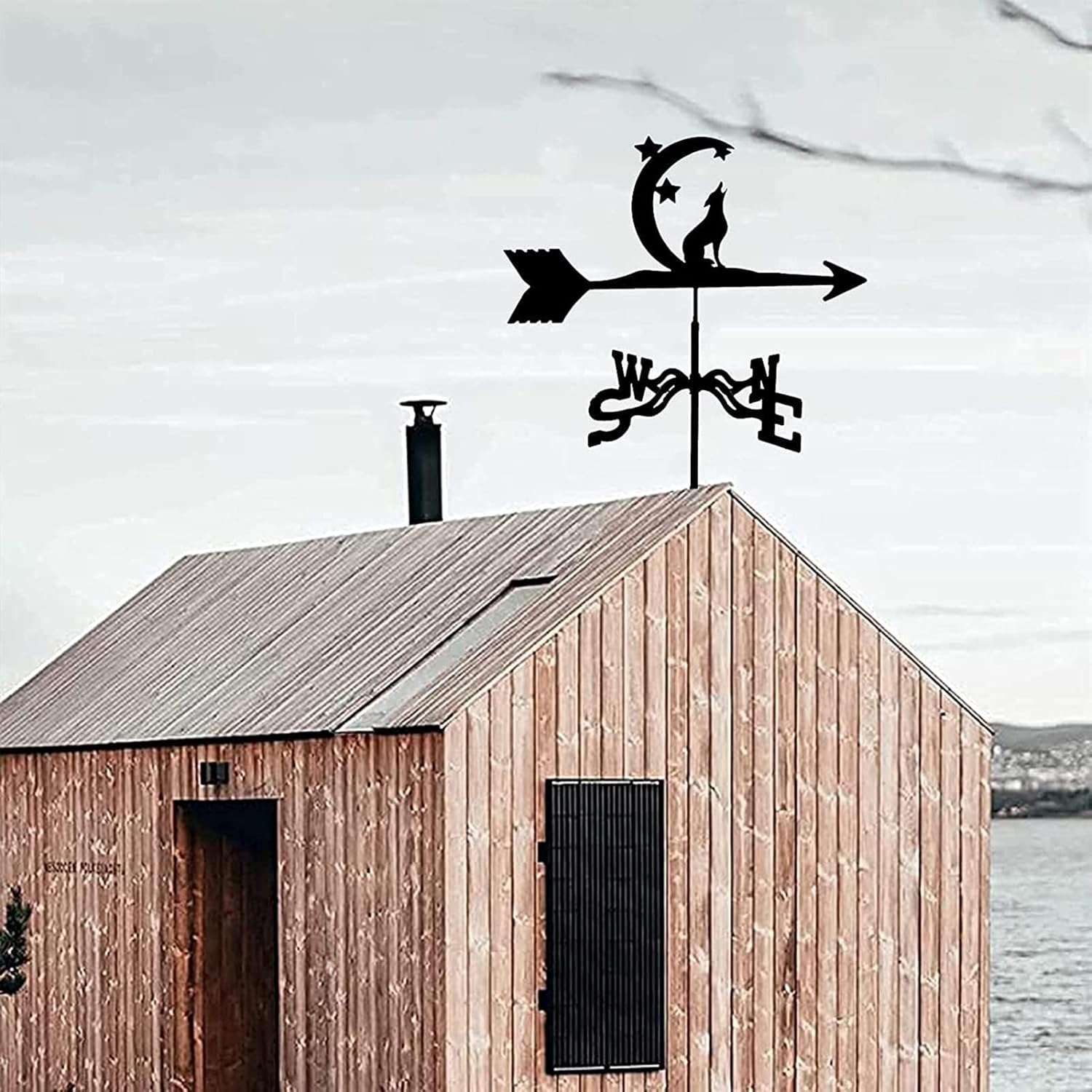 彫刻オーナメント、ウェザーベーンファームステンレススチールホームウェザーベーン風向インジケーターガーデン装飾オーナメント、取り付けブ