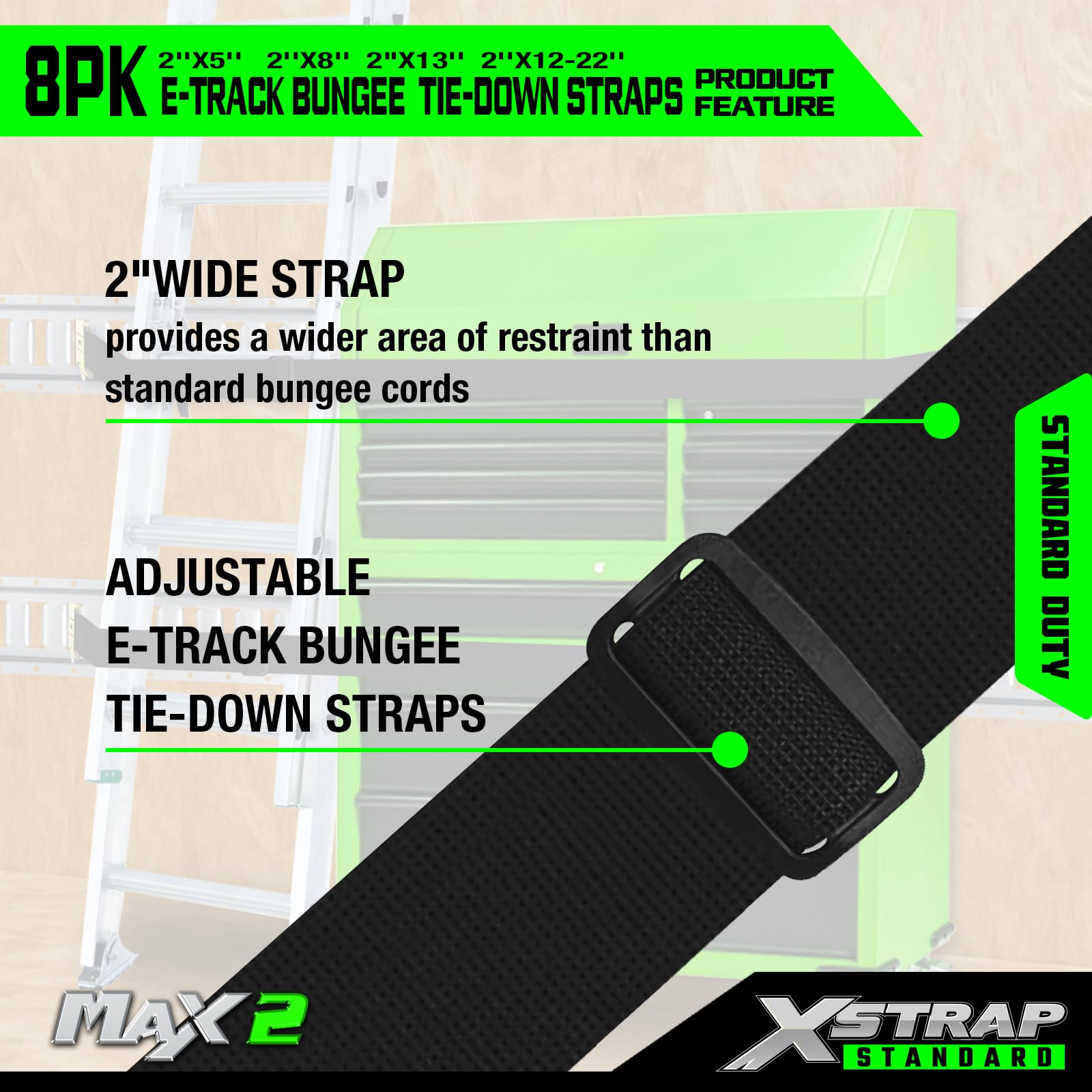 XSTRAP E-Track Straps - 8 Pack Securing Kit -5