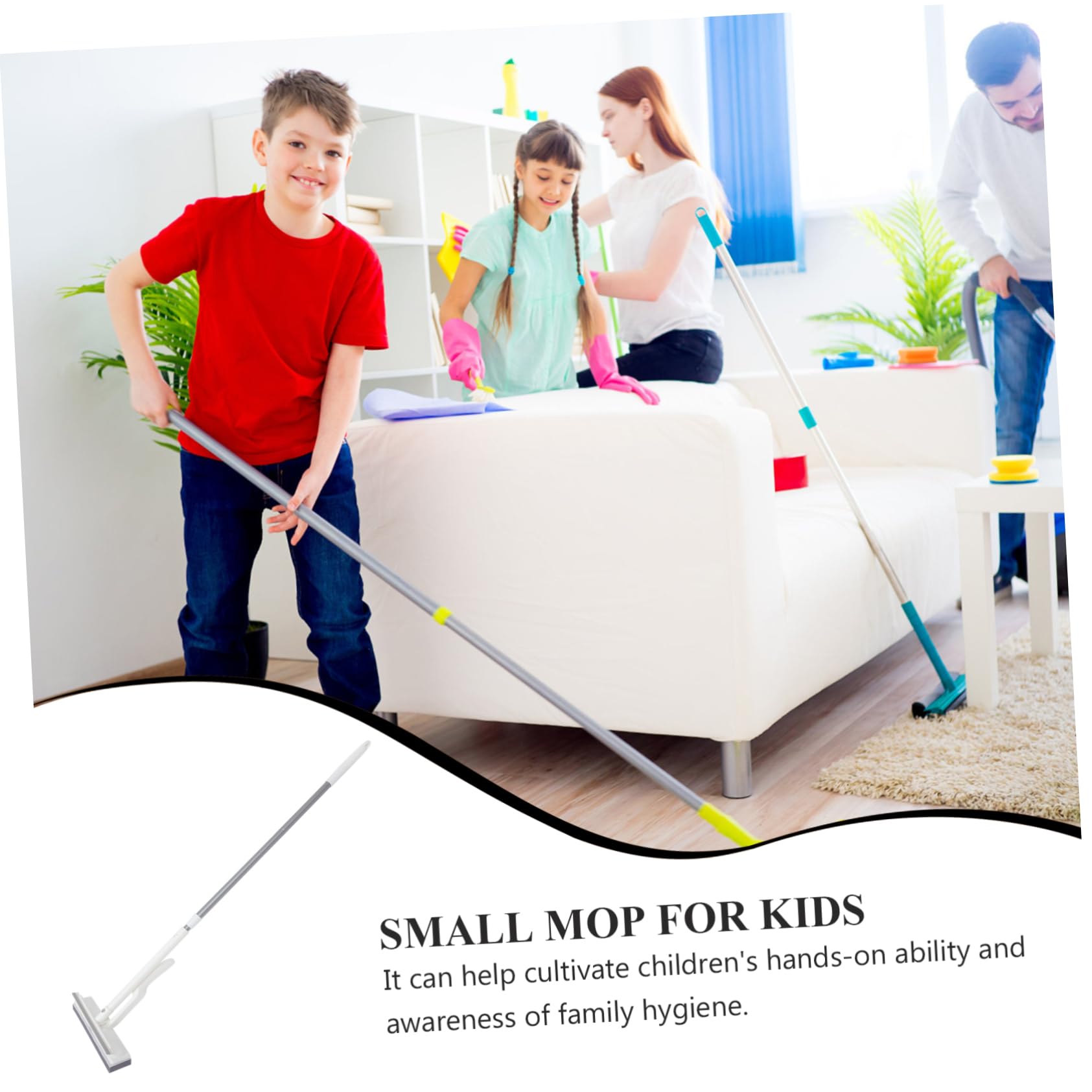 Gatuida Fregonas De Microfibra para Limpieza De Suelos Fregona Pequeña De Tamaño Infantil para Baño