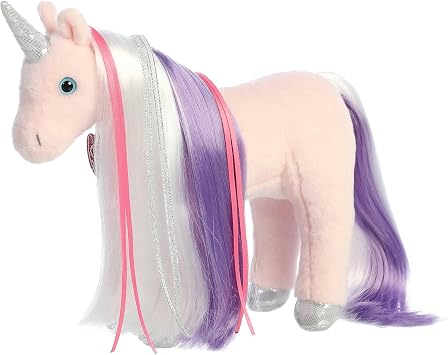 Aurora Exquisite Breyer Mane Event Starlight Unicorn Stuffed Animal - Realistic Detailing - Imaginative Play - Pink 12 Inches