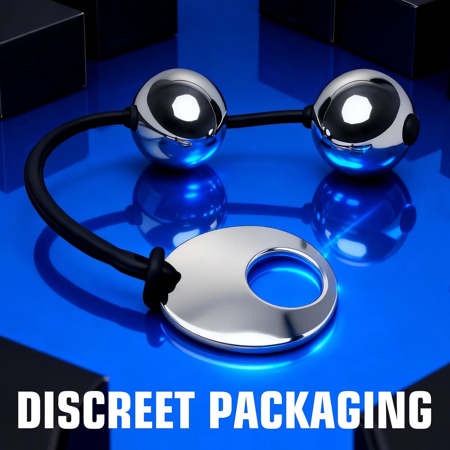 Metal Anal Beads with Silicone Rope Butt Plug Buttplug for Beginners Women | Smooth stainless steel, easy-clean beads with an easy-grip pull tab. Perfect for beginners exploring new sensations.