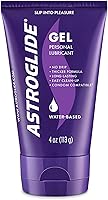 Astroglide Water-Based Gel Lube 4oz - Thick No-Drip Personal Lubricant for Vaginal Anal Sex, Toy & Condom Safe
