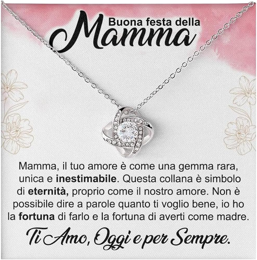 Bramart Collana Donna Cuore Con Zirconia – Idea Regalo Personalizzata Con Dedica Per La Mamma - 3