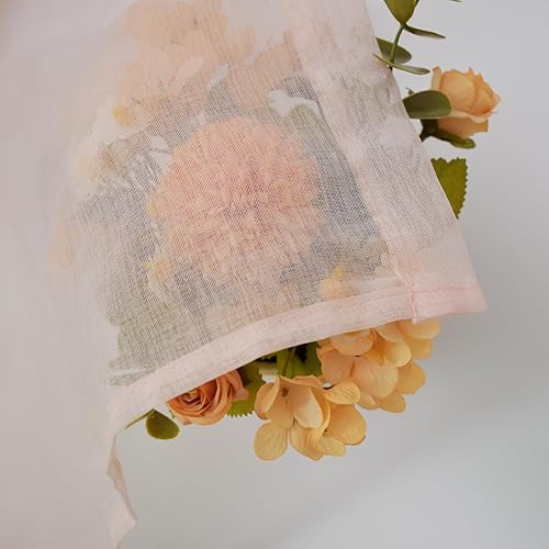 Miniatura 6 de UPOPO Cenefa de cortina transparente de gasa transparente de 15 pulgadas de largo, para sala de estar, dormitorio, cocina, cenefa transparente para