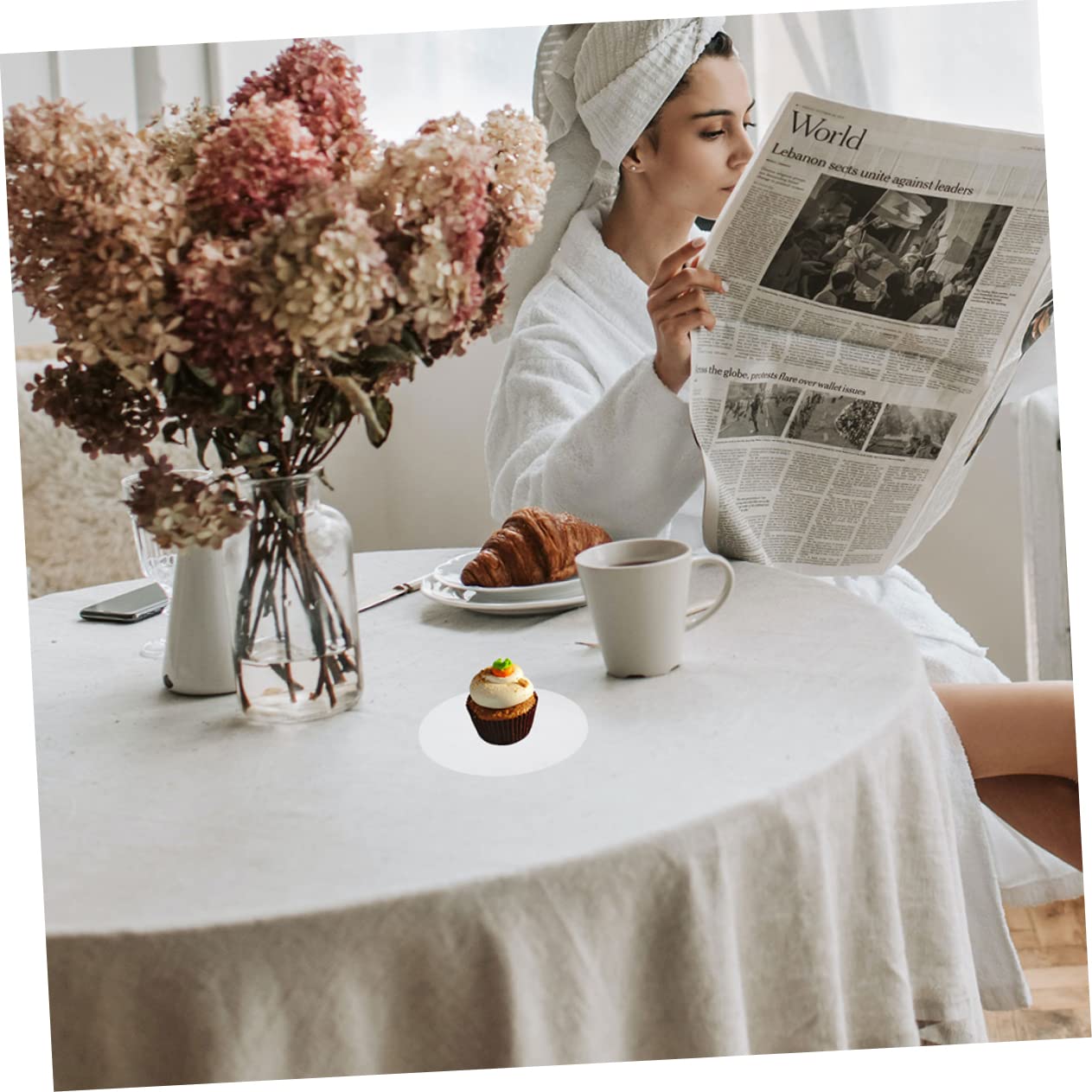 PRETYZOOM Acrylic Discs 2 Pack Round Sheets Picture Frame Discs Blank for Painting or Photos Craft Diy Kit