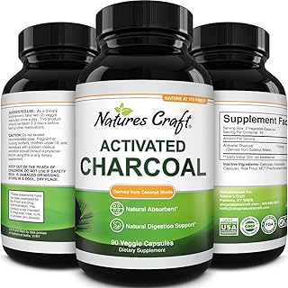 Sponsored Ad - Cleanse and Detox Activated Charcoal Pills - Purifying Detox Pills with 1100mg Charcoal Powder for Bloating...