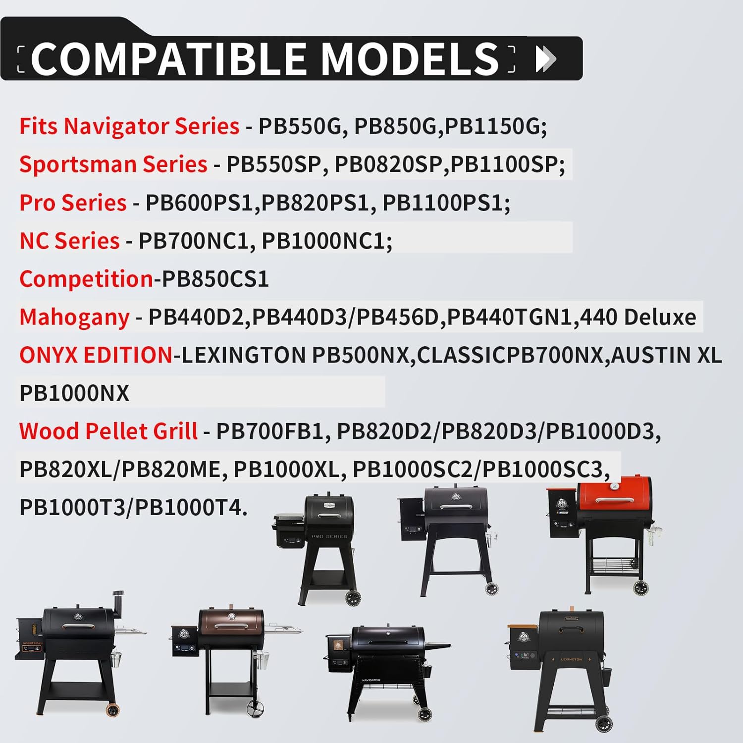 Rectangular PID Control Board Replacement Part for Pit Boss Pellet Grills (440-1000, NO WiFi) - Compatible with Navigator, Sportsman, Onyx Edition,Pro Series & Most Models