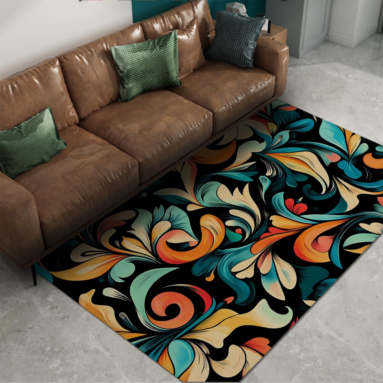 Tapis entrée extérieur et intérieur 80 x 120 cm coloré pour bureau