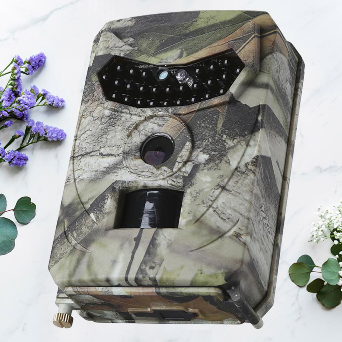 Caméra de Chasse 1080p Étanche Ip56 26 LEDs IR, Grand Angle 120°, Longue Autonomie 12 Mois, pour Surveillance Faune et Sécurité Extérieure