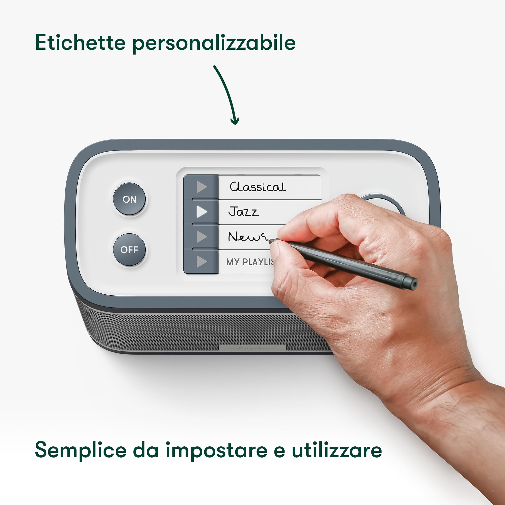 Relish Radio e lettore musicale DAB portatile - Sviluppato per Persone affette da Demenza o Alzheimer