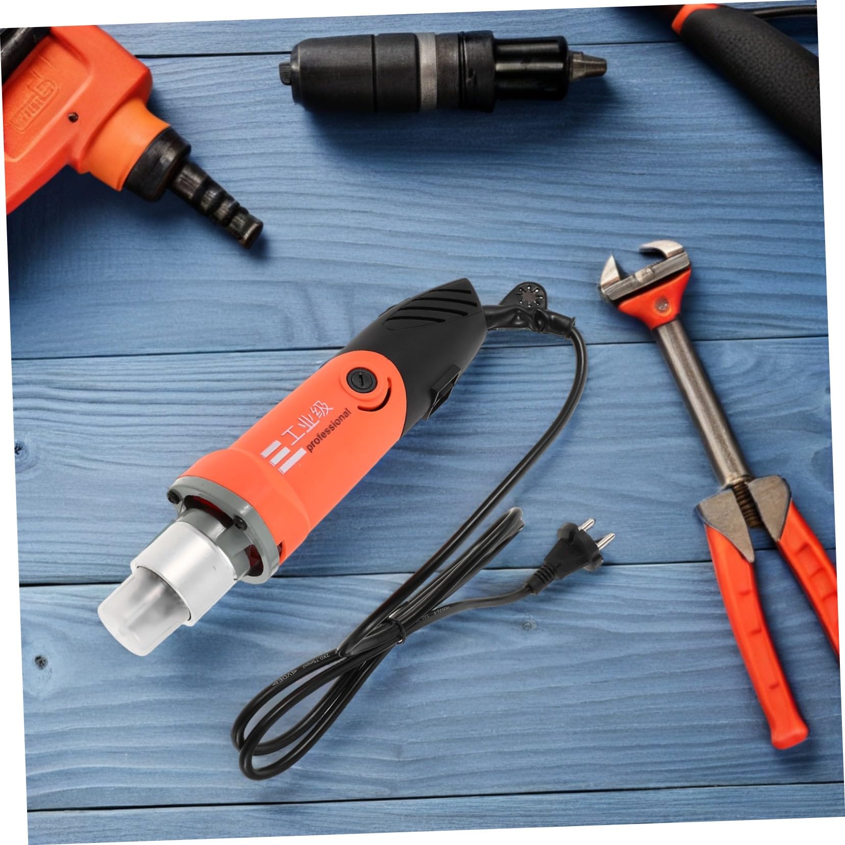 Mipcase Mini Taladro Eléctrico Multifuncional con Control de Mandril Herramienta Rotativa Ligera para Pulir Cortar y Taladrar Proyectos DIY de Manualidades