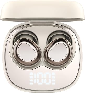 Sleep Ear Buds, 2025 True Wireless Earbuds, Ultra-Mini Bluetooth 5.4 Earbuds for Side Sleepers, 53H Play Hi-Fi Stereo 3D Bass Noise Cancelling Bluetooth headphones, USB C, IP7 Waterproof LED Earphones