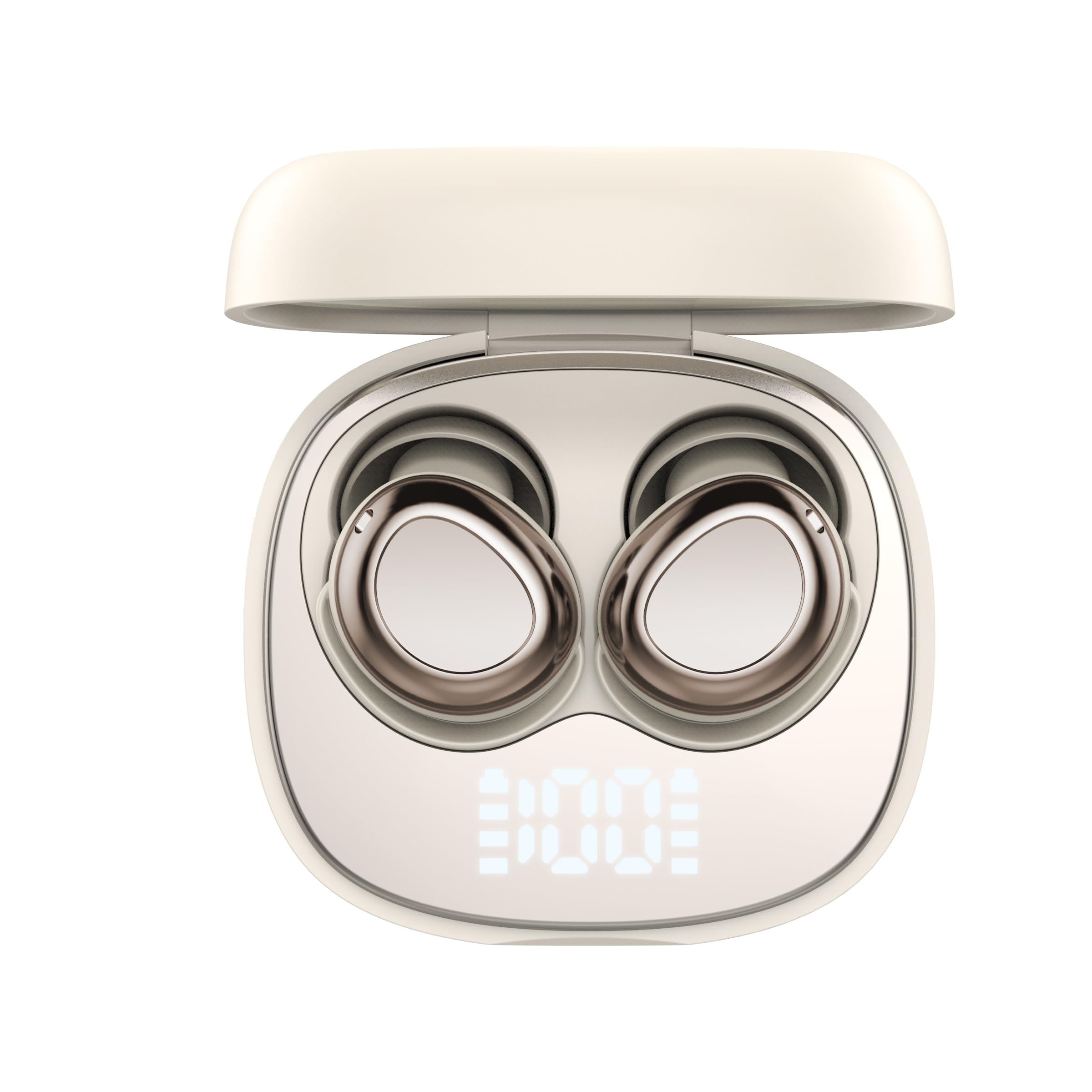 Hendari Cuffie Bluetooth, Auricolari Bluetooth 5.4 Stereo HiFi con 4 ENC Mic, Cuffie Wireless In Ear 45Ore LED Display, Cuffiette Bluetooth Cancellazione Rumore, IPX7 Impermeabili Auricolare, Oro