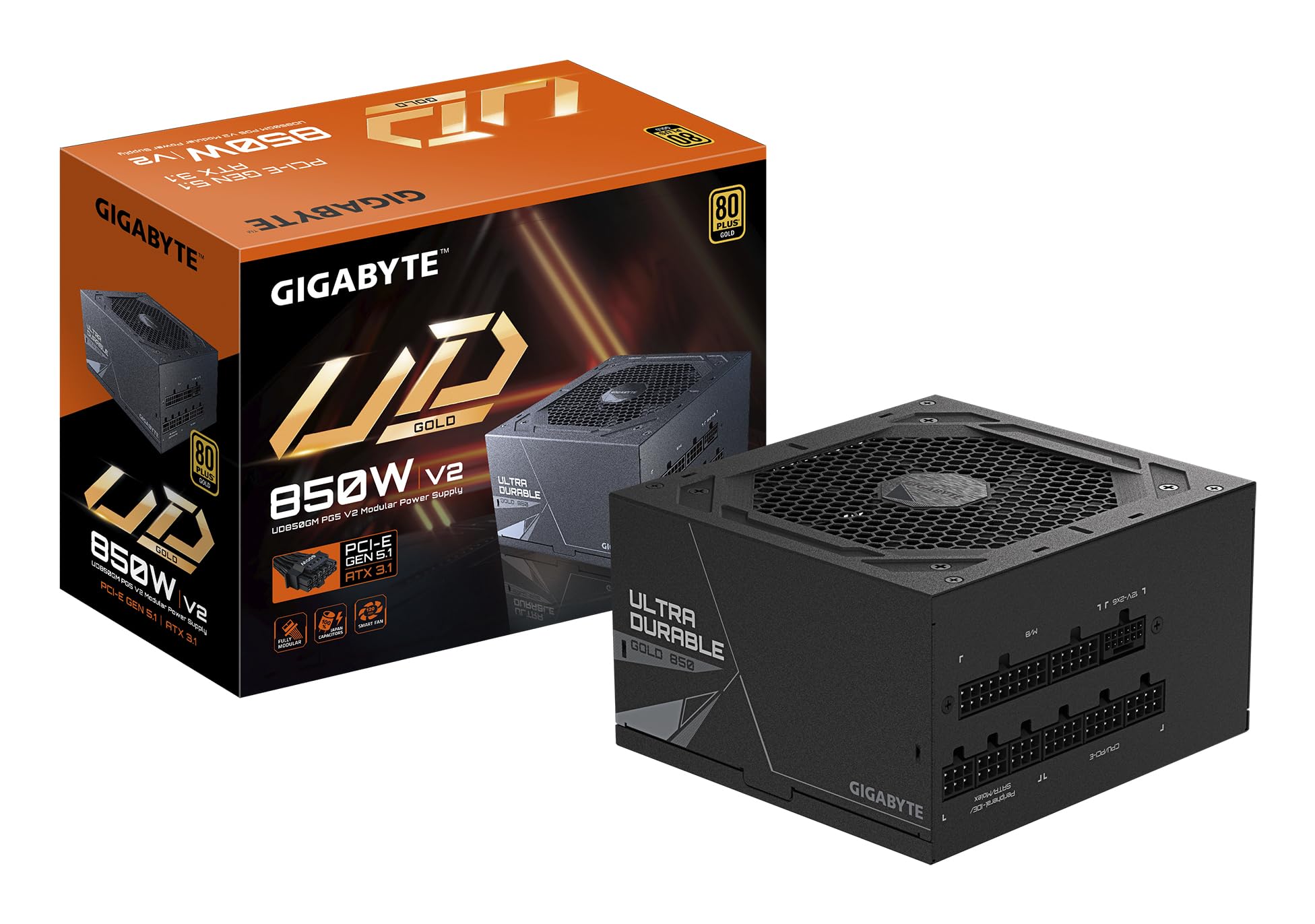 Gigabyte Ud850Gm Pg5 V2 Modular 80 Plus Gold Power Supply
