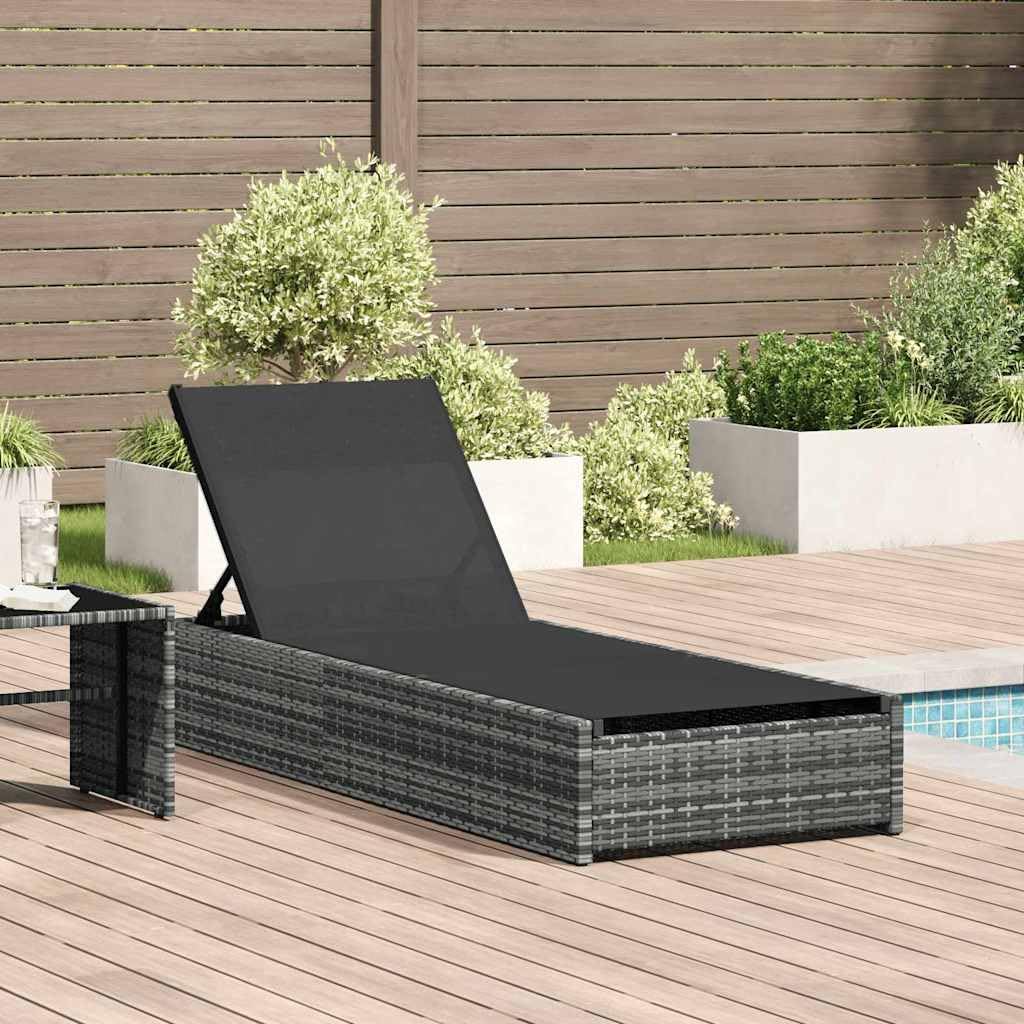 Chaise longue moderne en polyrotin avec cadre en acier robuste haut de gamme