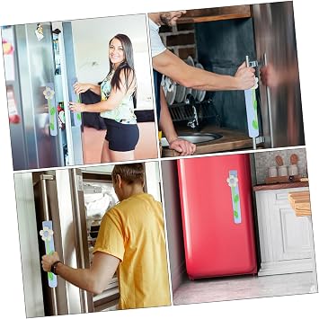 KALLORY 4pcs Kitchen Appliance Handle Covers Refrigerator Handle Covers Fridge Door Kitchen Refrigerator Door Protector