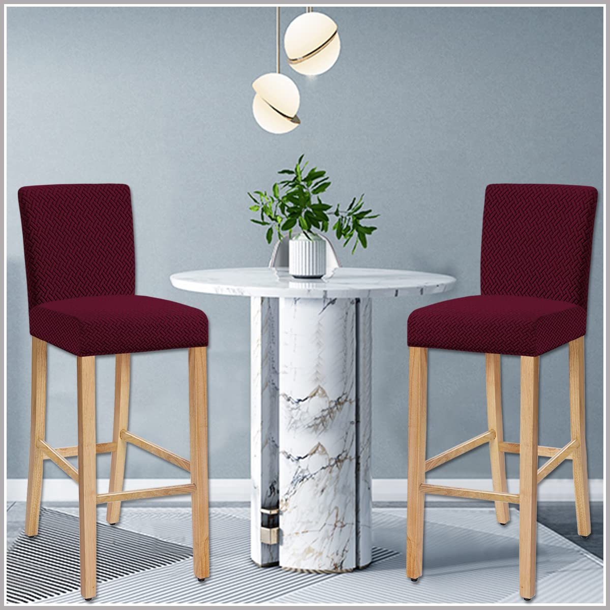 Fodere Per Sgabelli Da Bar - Lavabili, Elastiche, Grigio Scuro, 4 Pezzi, Per Schienale Corto - Foto 11