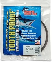 Vista 86 de AFW Alambre Líder Duro de Una Hebra de Acero Inoxidable a Prueba de Dientes - Brillante y Camuflaje para Tiburón, Barracuda, Caballa Real, Wahoo