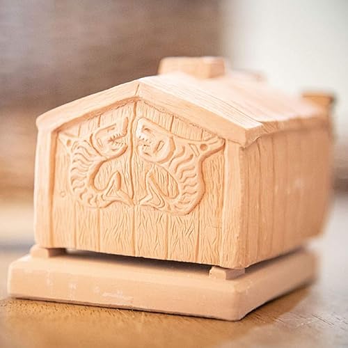 Miniatura 4 de Incienso de Santa Fe - Ceremonial House - Quemador de incienso de madera natural, incluye 20 ladrillos de incienso de piñón - Fabricado en los