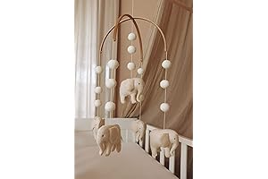 Elephant Crib Mobile - Unisex Soother for Infants