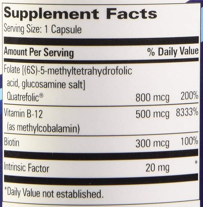Progressive Labs B-12 Factor Intrínseco 60 Comprimidos miniatura 3