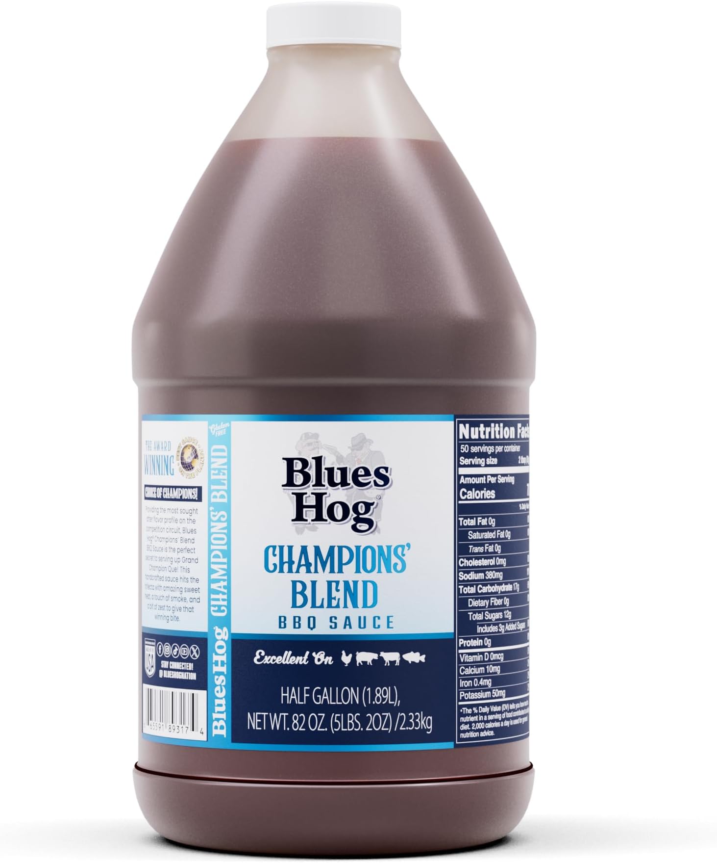 Blues Hog 'Champions Blend' BBQ Sauce - 1.893 l (ยฝ US Gal - 64 oz)