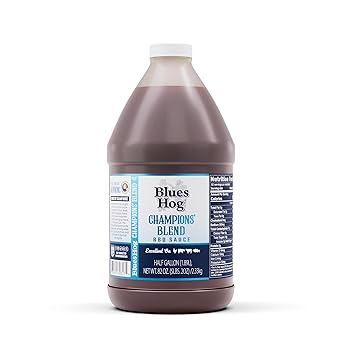 Blues Hog Champions Blend Barbeque Sauce, Sweet, Smokey & Tangy BBQ Sauce, All-Natural, No High Fructose Corn Syrup, Gluten-Free, Made in the USA, 64 oz