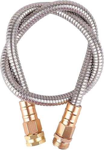 Veragreen - Manguera metálica de acero inoxidable 304 para jardín, con accesorios de metal macizo y boquilla pulverizadora de última generación, disponible en Yaxa Colombia