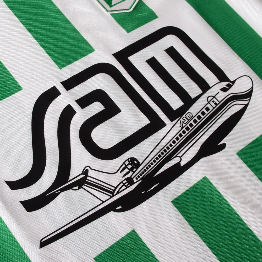 Copa - Camiseta Retro - Hombre - Atlético Nacional 1989 - Retro - Manga Corta - Blanco/Verde - 100% poliéster