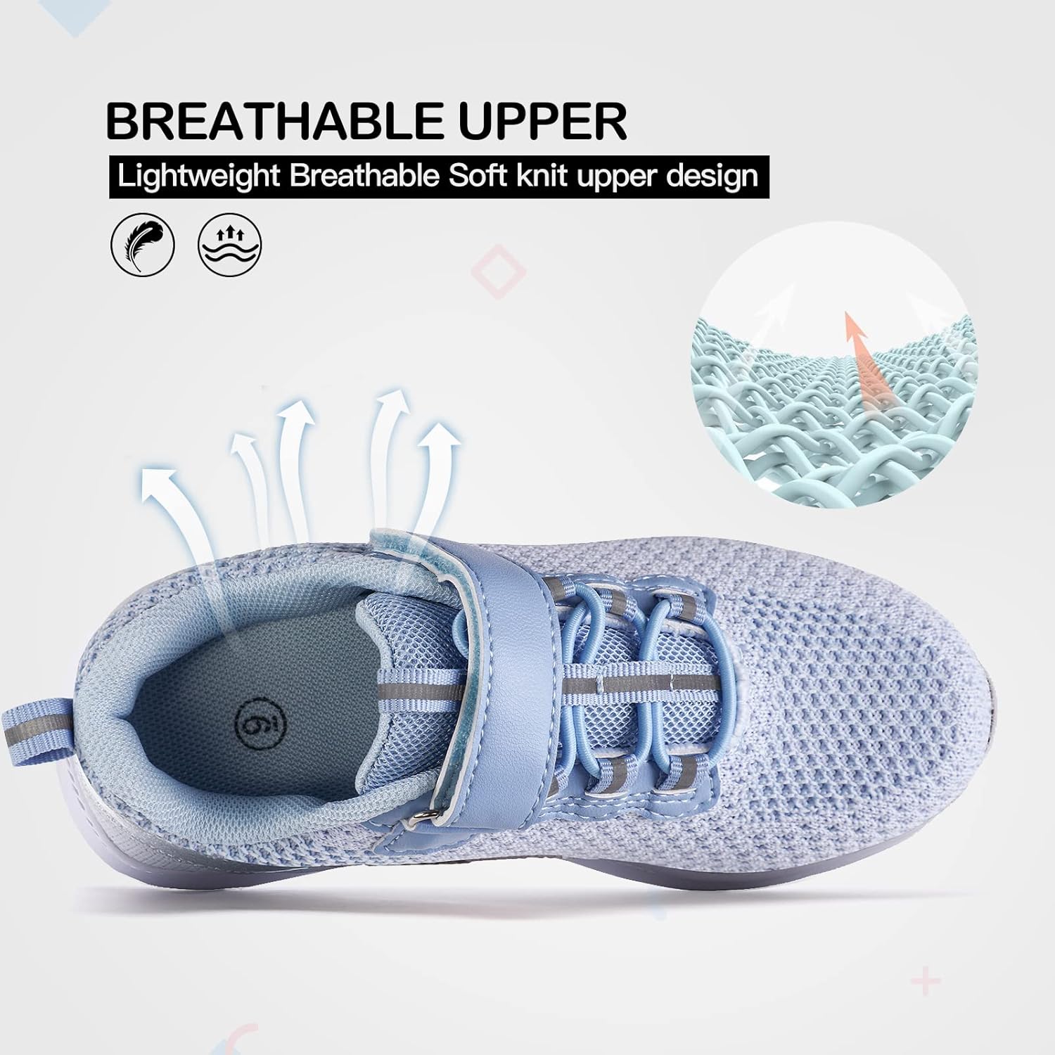 RUNSIDE Kids Shoes, Boys Girls Sneakers Lightweight Athletic Walking/Running Tennis Shoes(Toddler/Little Kid/Big Kid) - Image 3