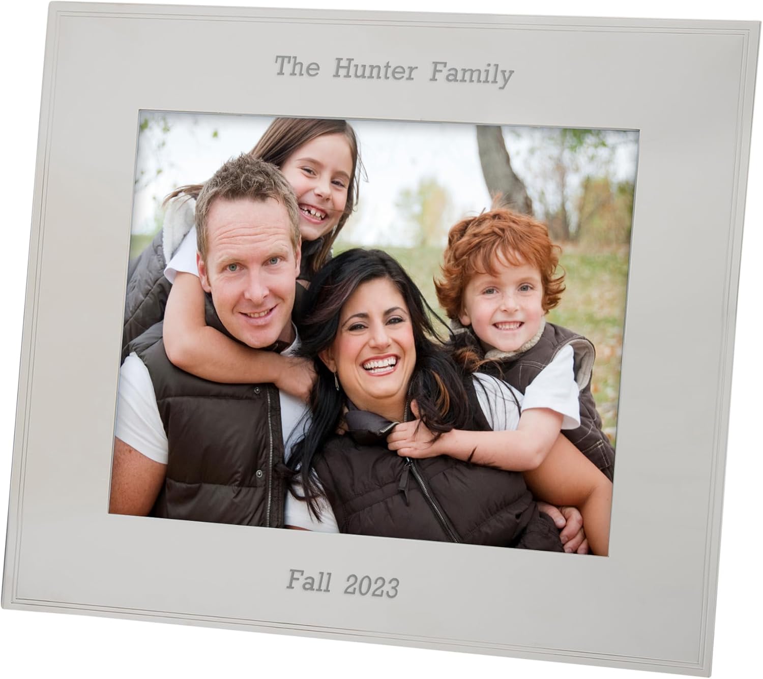 THINGS REMEMBERED Engraved Personalized Tremont Silver 8x10 Vertical Portrait Picture Frame (Free Customization)