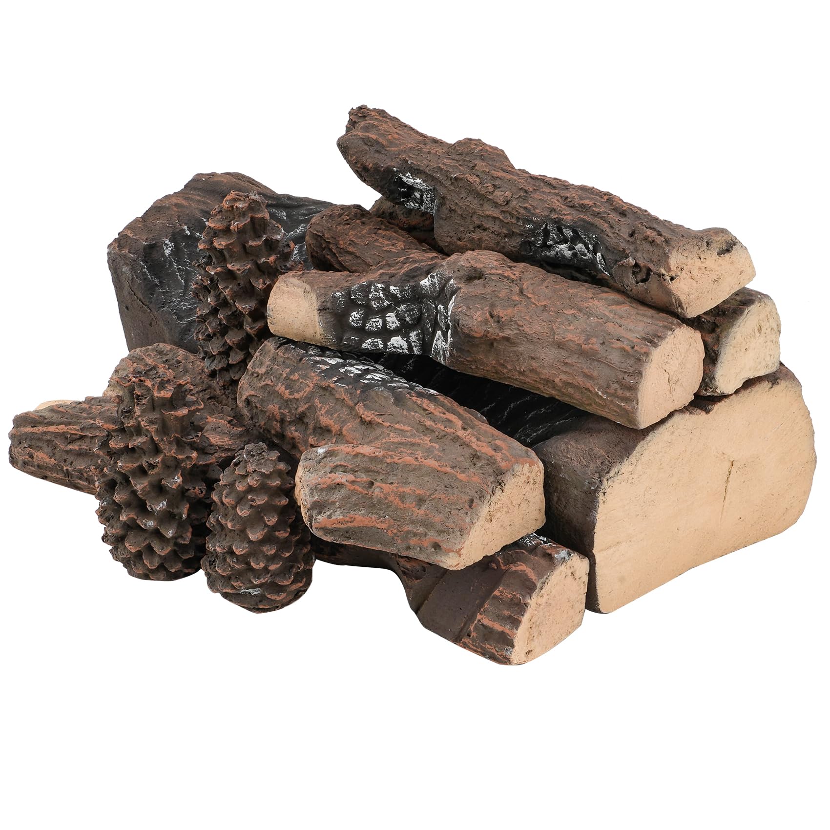 Skyflame 9-Piece Ceramic Logs