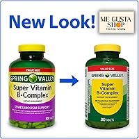 Vista 7 de Comprimidos Super Vitamin B Complex 500 unidades Spring Valley + me Gusta Sticker