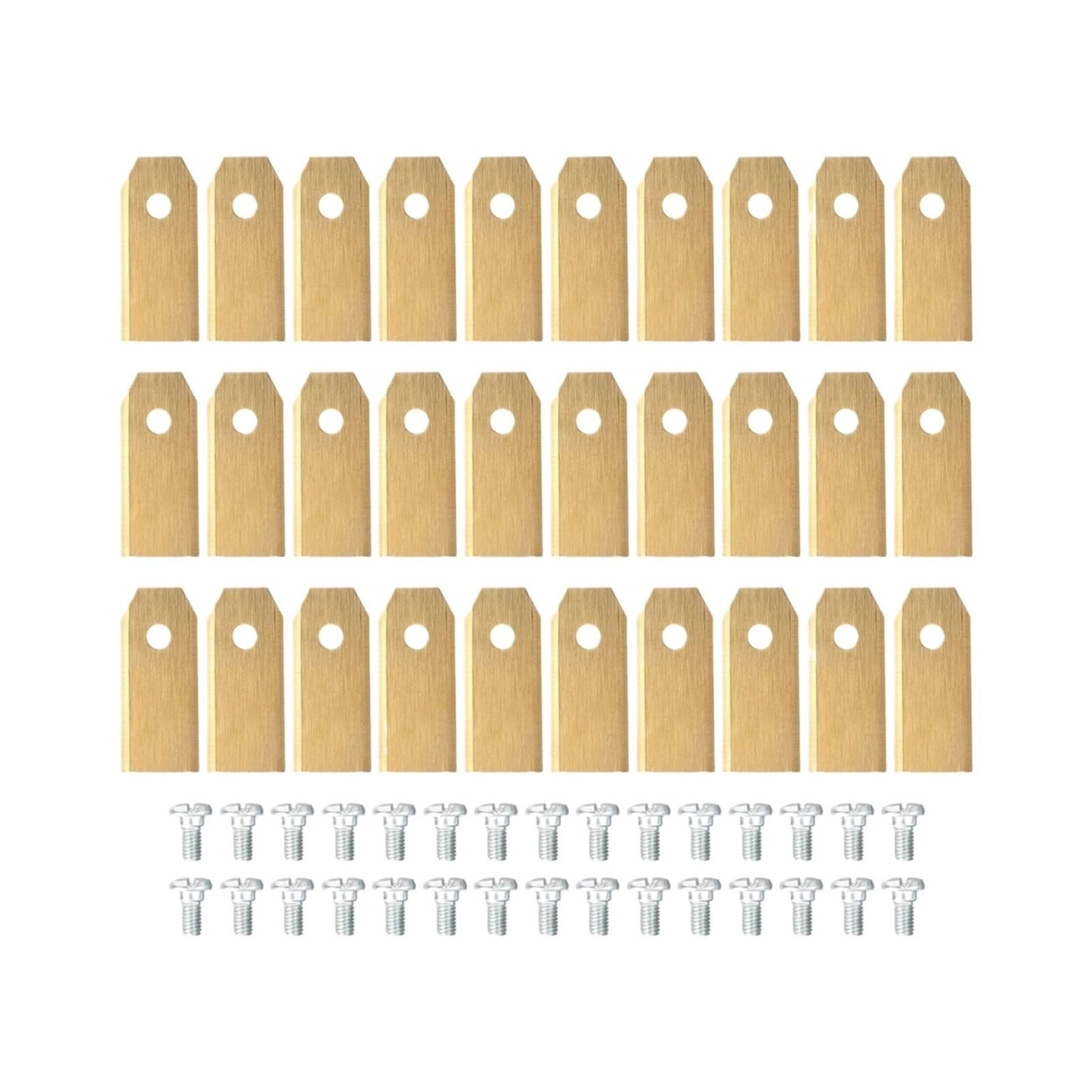 Lama Di Ricambio for Tosaerba Lame for Tagliaerba In Acciaio Inossidabile Lunghezza 43 Mm Accessori for Utensili Elettrici Da Giardino for Tosaerba Robotizzato(30pcs gold)
