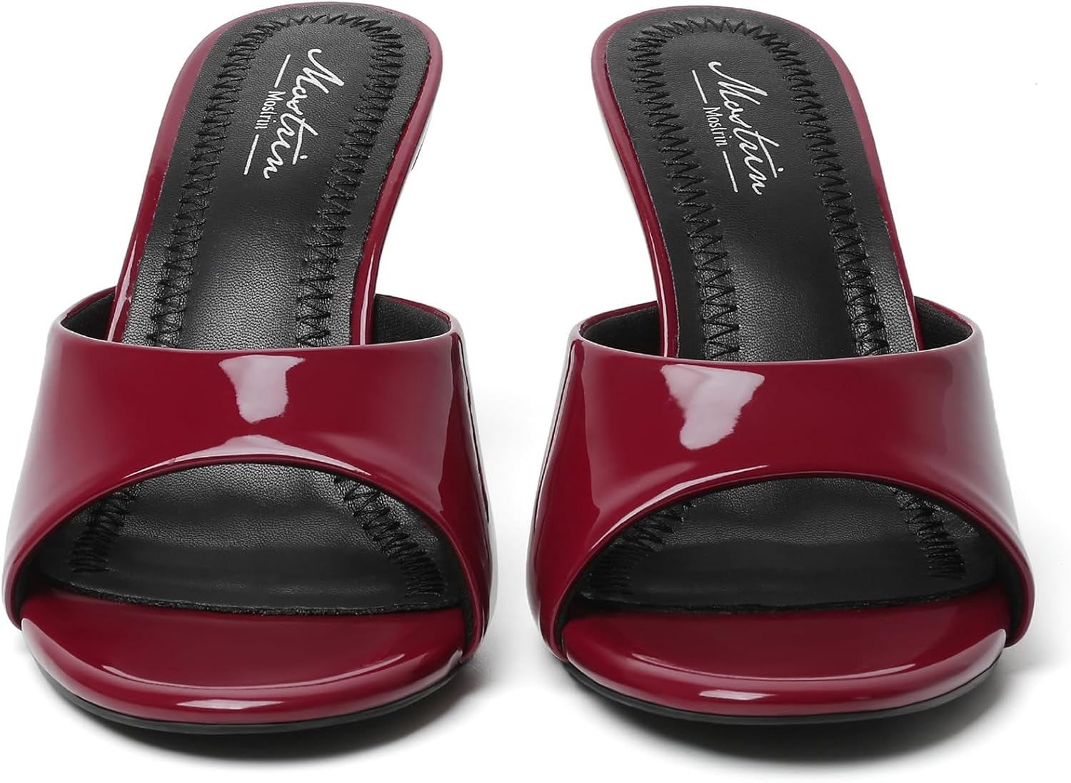 Mostrin Kitten Heels for Women Round Toe Heels With Bow Vintage Mules Sexy Slip on Stiletto Backless Sandals for Party Daily - Image 5