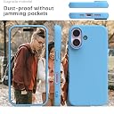 YATWIN Silicone Case for iPhone 17, Soft-Touch, Shockproof, DustProof, Antiskid Phone Cover for Apple iPhone 17 - Sky Blue gallery image
