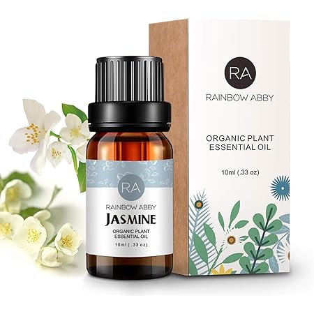 RAINBOW ABBY Jasmine Essential Oil 100% Pure Orangic Aromatherapy Plant Essential Oils Set for Diffuser - 10ML