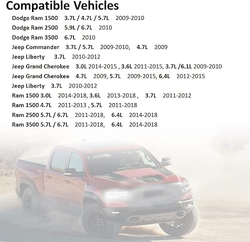 Miniatura 4 de Vod_AutoParts 1ew63tzzaa Sensor de asistencia de estacionamiento, sensor de objetos de parachoques, 4 piezas 1EW63TZZAA de repuesto para Dodge Ram