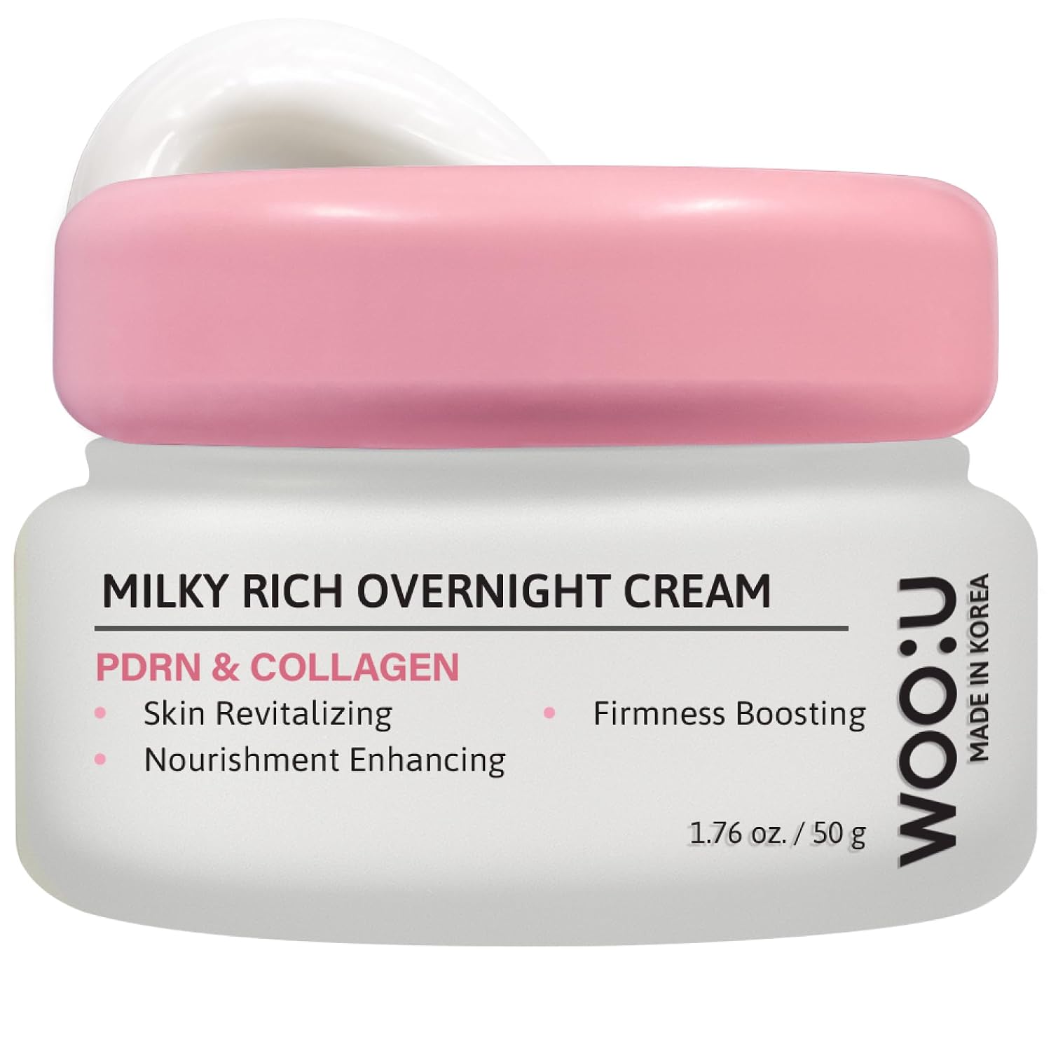 WOO:U PDRN & Collagen Hydrating Overnight Cream - Dermatologist Tested