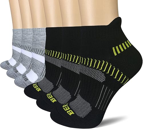 BERING Women's Performance Athletic Ankle Running Socks (6 Pack)