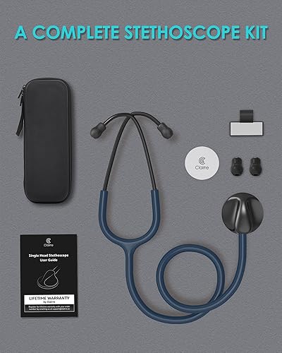 Miniatura 3 de Clairre Estetoscopio para enfermeras, médicos y estudiantes de la escuela de enfermería, para diagnóstico en el hogar, suministros médicos con