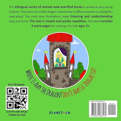 Miniatura 2 de Where Is My Little Dragon - Dov'è la mia piccola draghetta Bilingual English Italian Children's Book for Ages 3-5 with Coloring Pics (Where Is... -