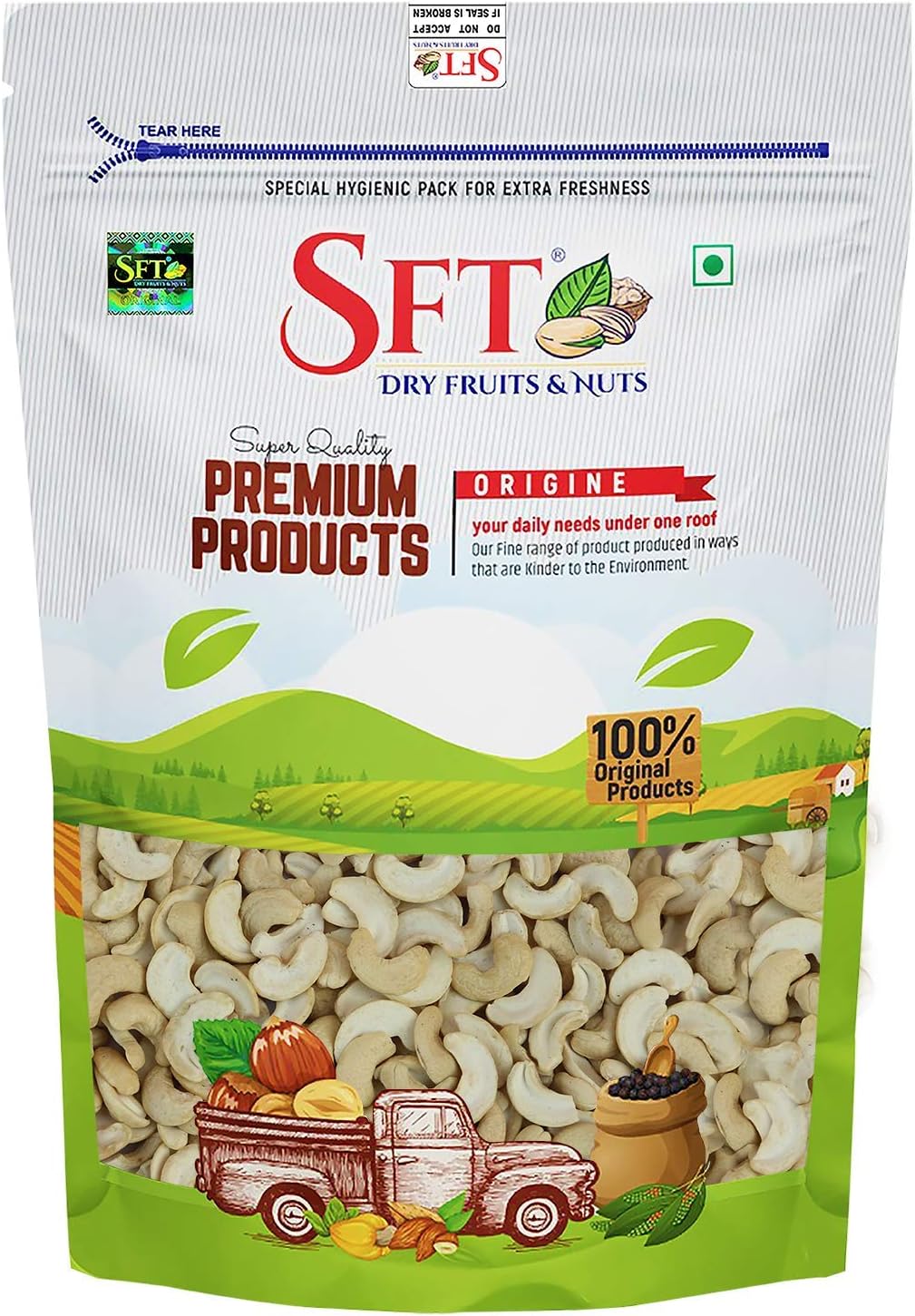 SFT Cashew 2 Piece Split Nut (Kaju) 100 Gm