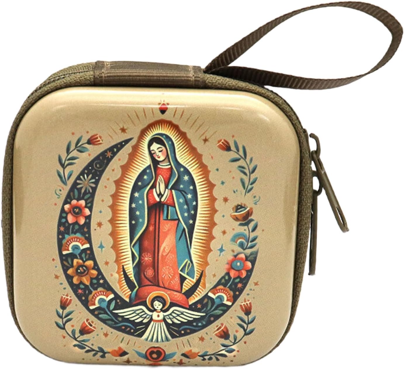 Rosary Bag Zippers Pouches Jewelry Storage Box For Beads Earrings Portable Headphone Bags Catholic Pouch