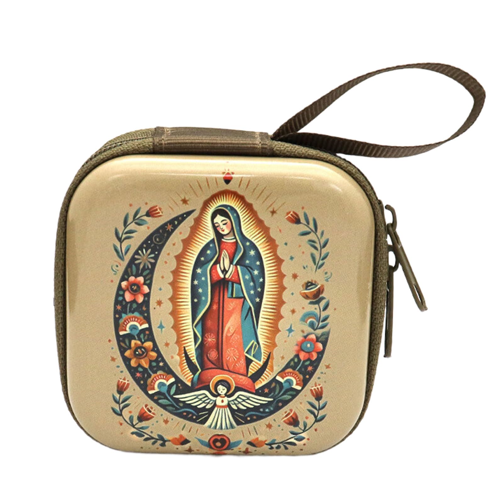 Whoasyst Catholic Rosary Zippered for Prayer Beads, Jewelry & Coin Purse, Travel Catholic Rosary Pouches