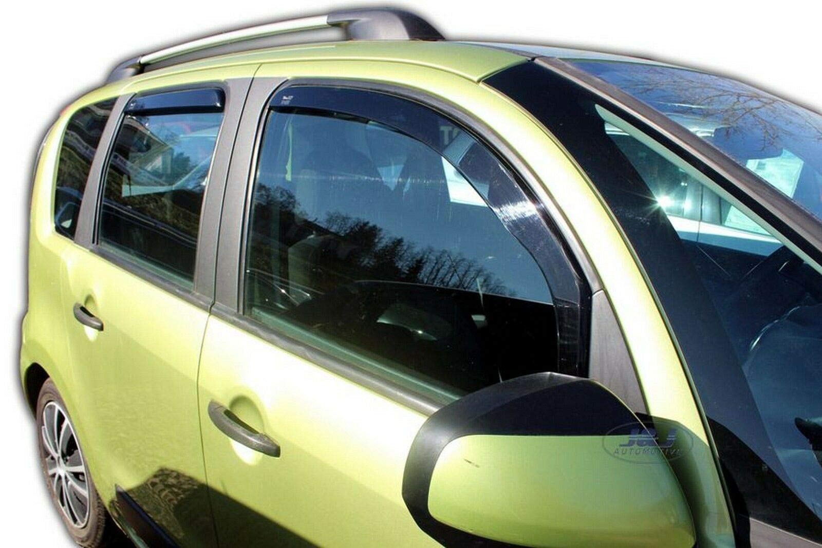 J&J AUTOMOTIVE Deflettori d'Aria per Citroen C3 Picasso 2008-2017, Set da 4 Pezzi, Nero Fumé Oscurato Heko