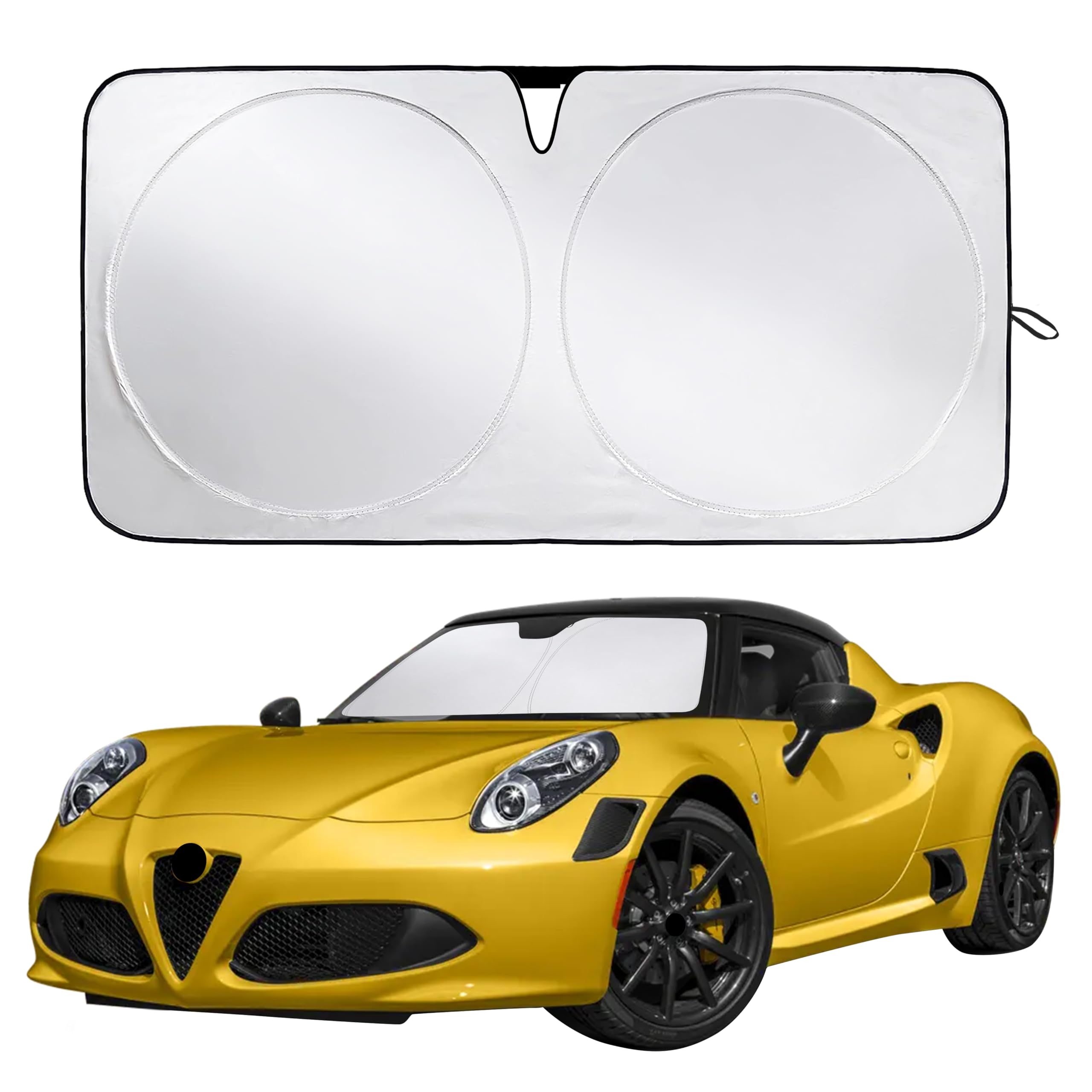 Econour Windshield Sunshade Compatible for Alfa Romeo 4C 2015-2017 2018